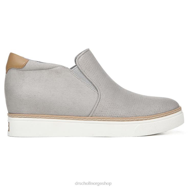 nei Dr. Scholl's unisex hvis bare wedge sneaker myk grå mikrofiber perf 4266D59