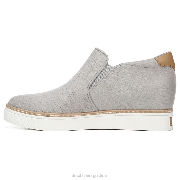 nei Dr. Scholl's unisex hvis bare wedge sneaker myk grå mikrofiber perf 4266D59