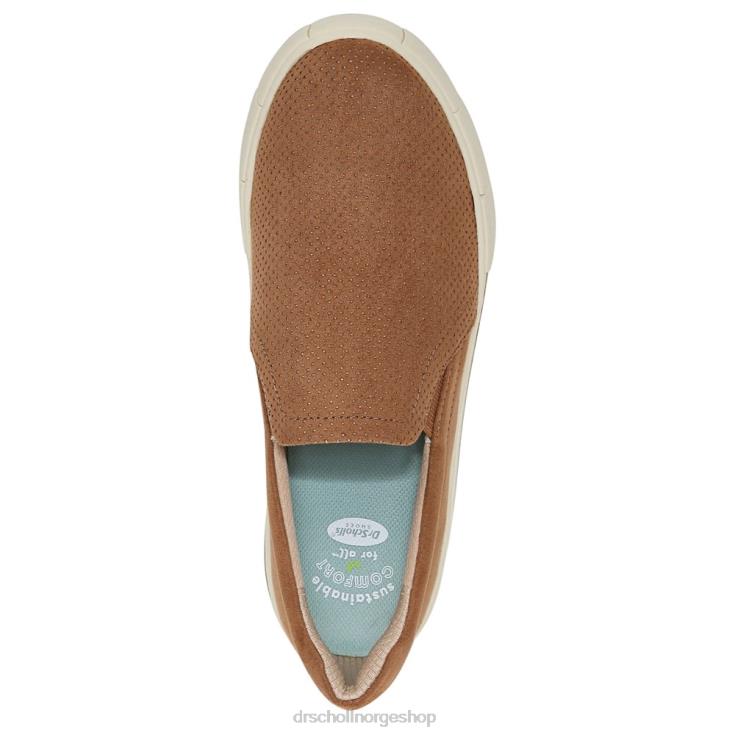 nei Dr. Scholl's unisex lykke lo slip on joggesko brunt stoff 4266D80