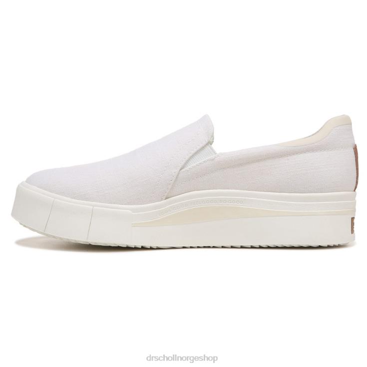 nei Dr. Scholl's unisex lykke lo slip on joggesko hvitt stoff 4266D84