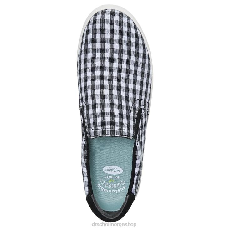 nei Dr. Scholl's unisex madison slip on joggesko svart gingham 4266D40