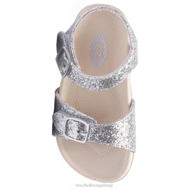 nei Dr. Scholl's smårolling/liten gutt isla sandal sølv glitter 4266D322