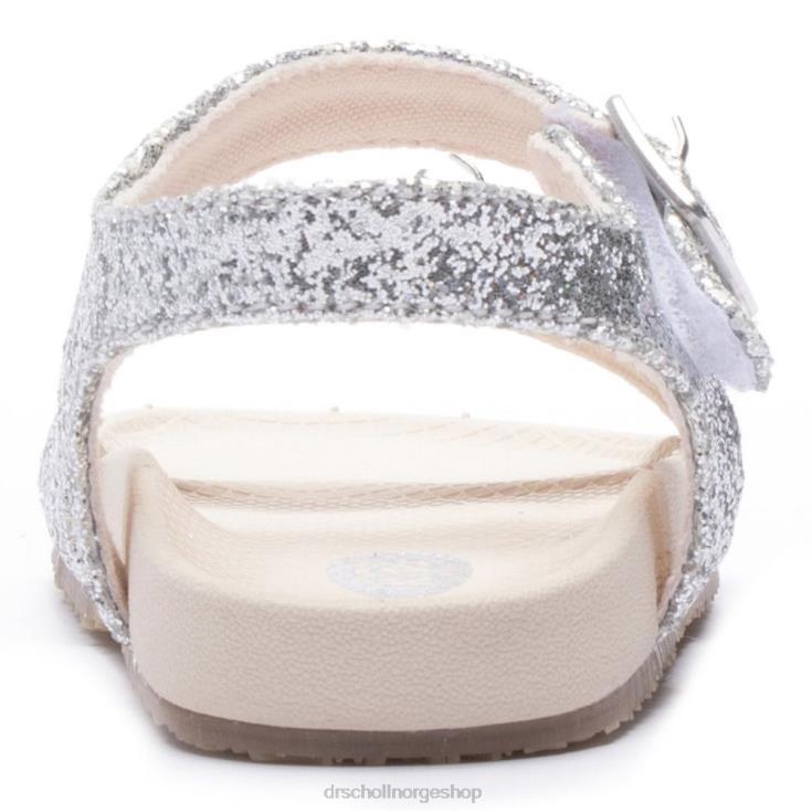 nei Dr. Scholl's smårolling/liten gutt isla sandal sølv glitter 4266D322