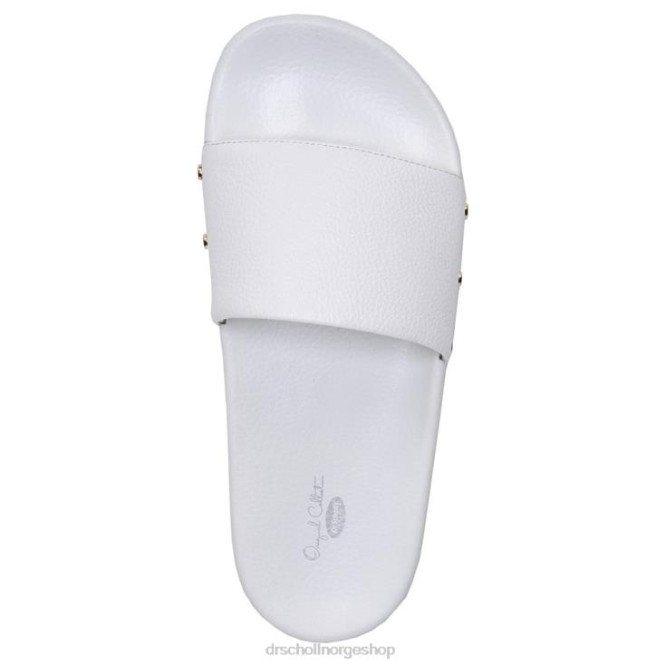 nei Dr. Scholl's unisex sandal ved bassengkanten hvitt skinn 4266D188