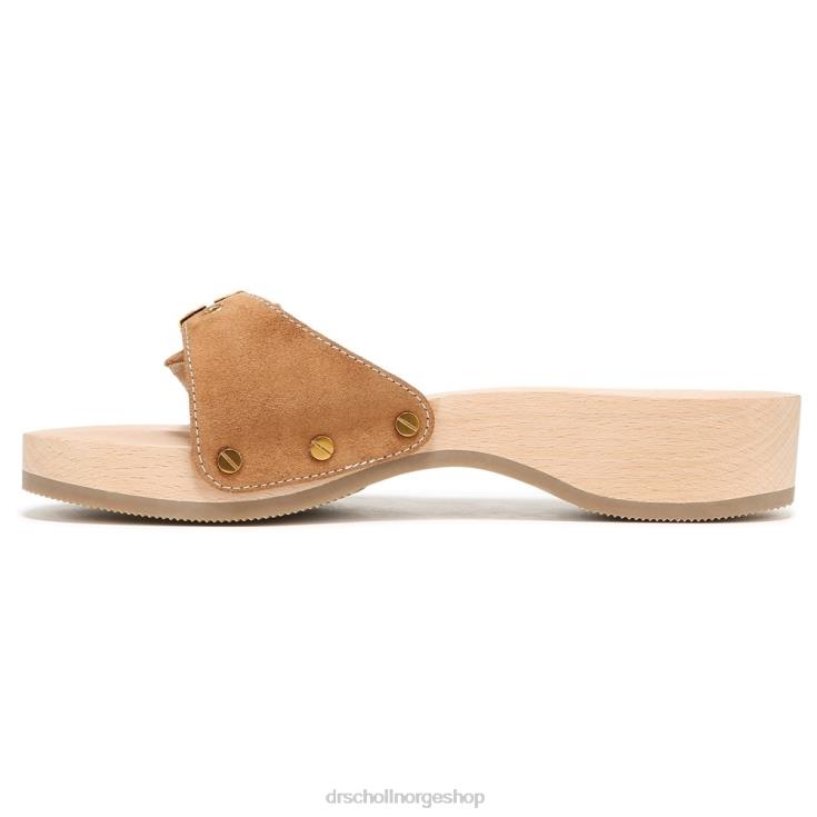 nei Dr. Scholl's x Veronica Beard unisex original sandal hasseltre brunt semsket skinn 4266D117