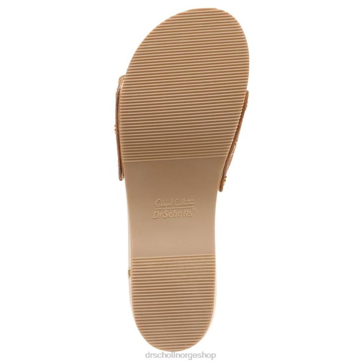 nei Dr. Scholl's x Veronica Beard unisex original sandal hasseltre brunt semsket skinn 4266D117