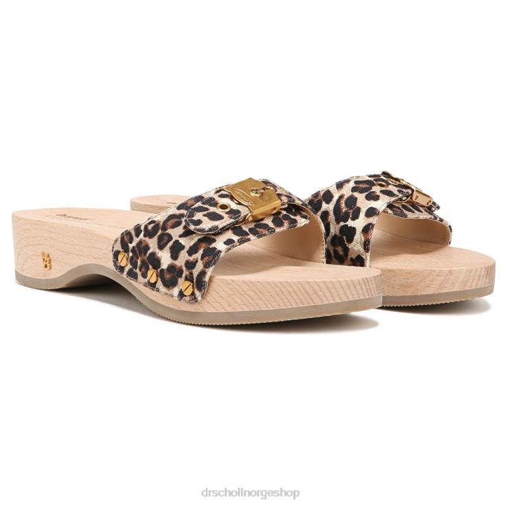 nei Dr. Scholl's x Veronica Beard unisex original sandal leopardprint lerret 4266D118