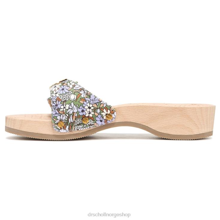 nei Dr. Scholl's x Veronica Beard unisex original sandal skoggrønt blomsterlerret 4266D116