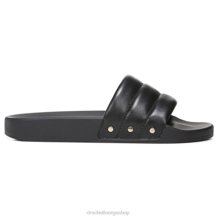 nei Dr. Scholl's unisex fiskene chill slide sandal Svart lær 4266D209