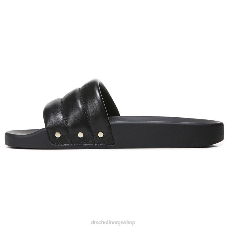 nei Dr. Scholl's unisex fiskene chill slide sandal Svart lær 4266D209