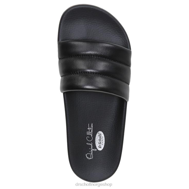 nei Dr. Scholl's unisex fiskene chill slide sandal Svart lær 4266D209