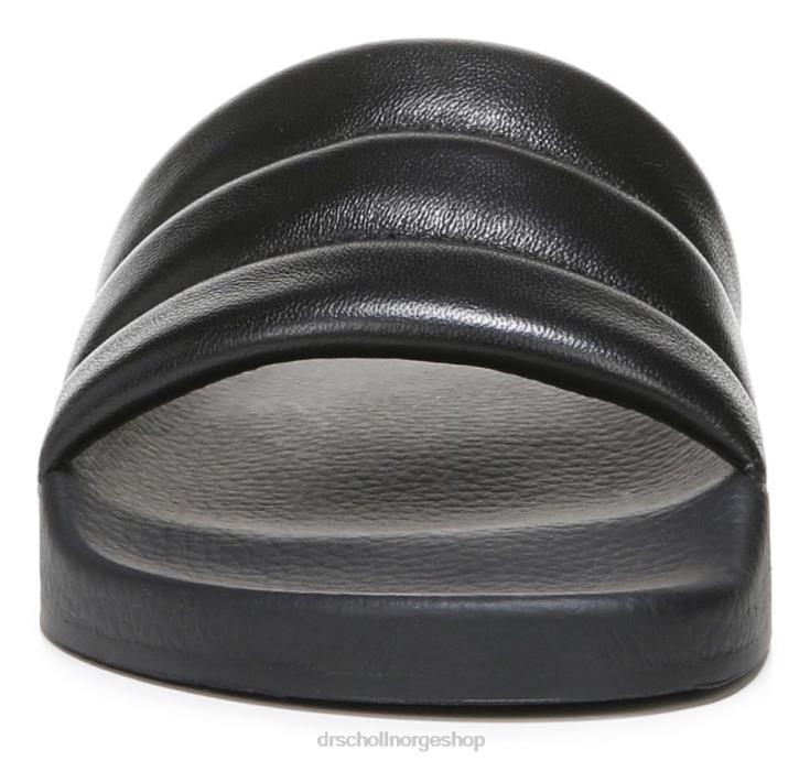 nei Dr. Scholl's unisex fiskene chill slide sandal Svart lær 4266D209