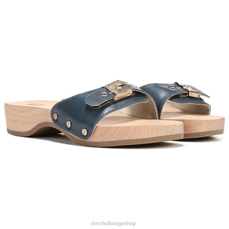 nei Dr. Scholl's unisex original sandal blått skinn 4266D18