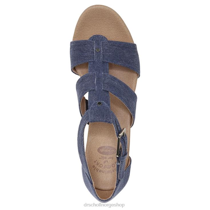 nei Dr. Scholl's unisex barton kile sandal denimblått stoff 4266D167