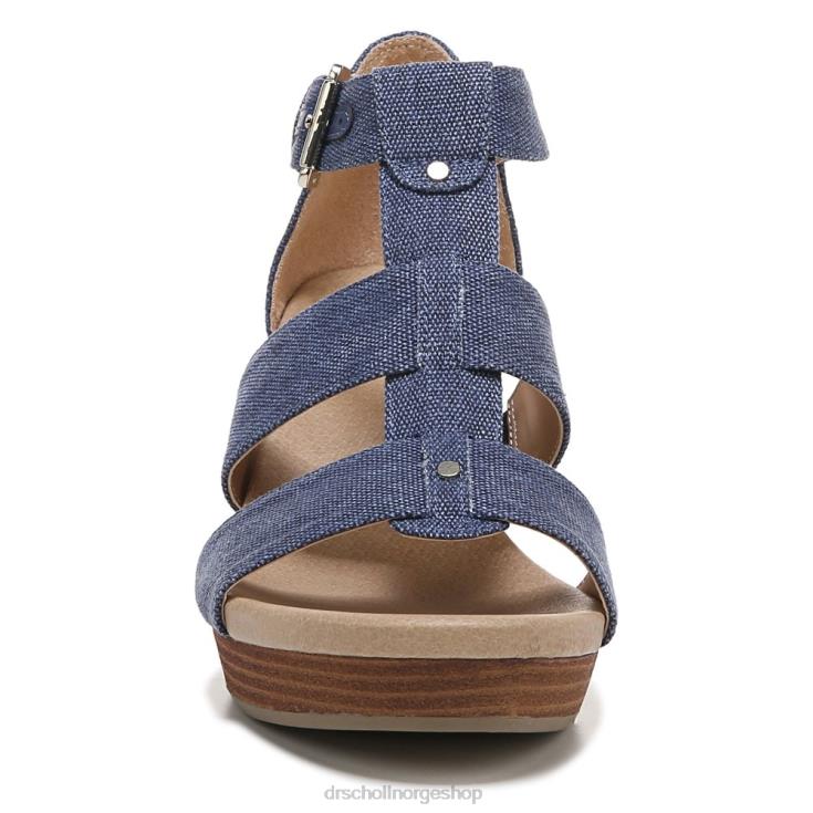 nei Dr. Scholl's unisex barton kile sandal denimblått stoff 4266D167