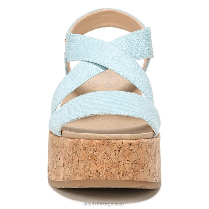 nei Dr. Scholl's unisex dottie strappy wedge sandal blå 4266D202