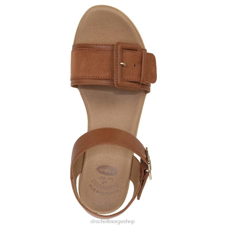 nei Dr. Scholl's unisex felicity too blokkhæl sandal honningbrun syntetisk 4266D162