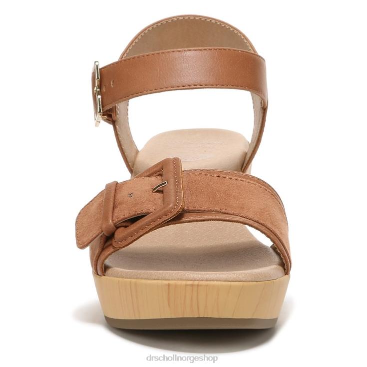 nei Dr. Scholl's unisex felicity too blokkhæl sandal honningbrun syntetisk 4266D162