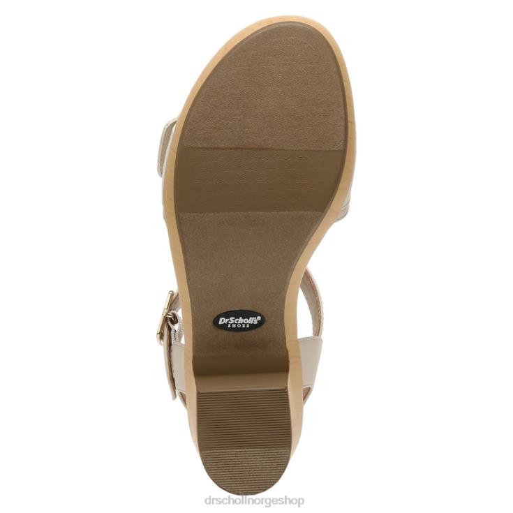 nei Dr. Scholl's unisex felicity too blokkhæl sandal seashell beige syntetisk 4266D161