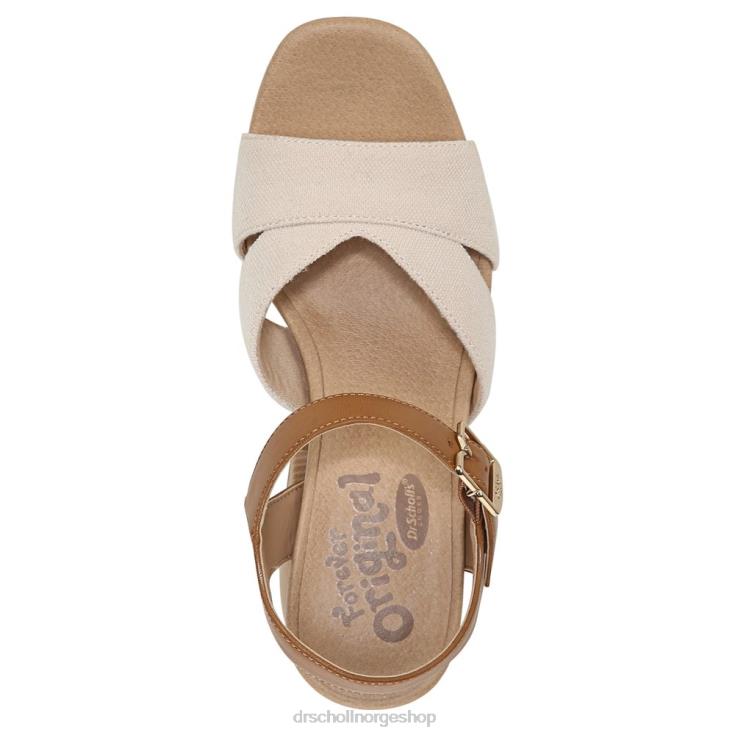 nei Dr. Scholl's unisex mariah sandal med blokkhæl lysebrun syntetisk/stoff 4266D213