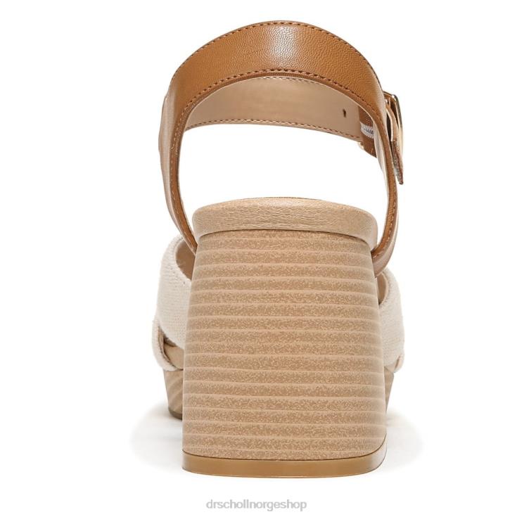 nei Dr. Scholl's unisex mariah sandal med blokkhæl lysebrun syntetisk/stoff 4266D213