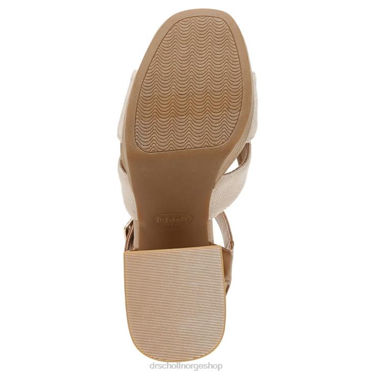 nei Dr. Scholl's unisex mariah sandal med blokkhæl lysebrun syntetisk/stoff 4266D213