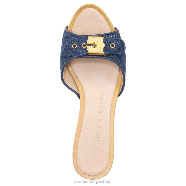 nei Dr. Scholl's x Veronica Beard unisex lolli sandal med høy hæl fjellblåt denimstoff 4266D114