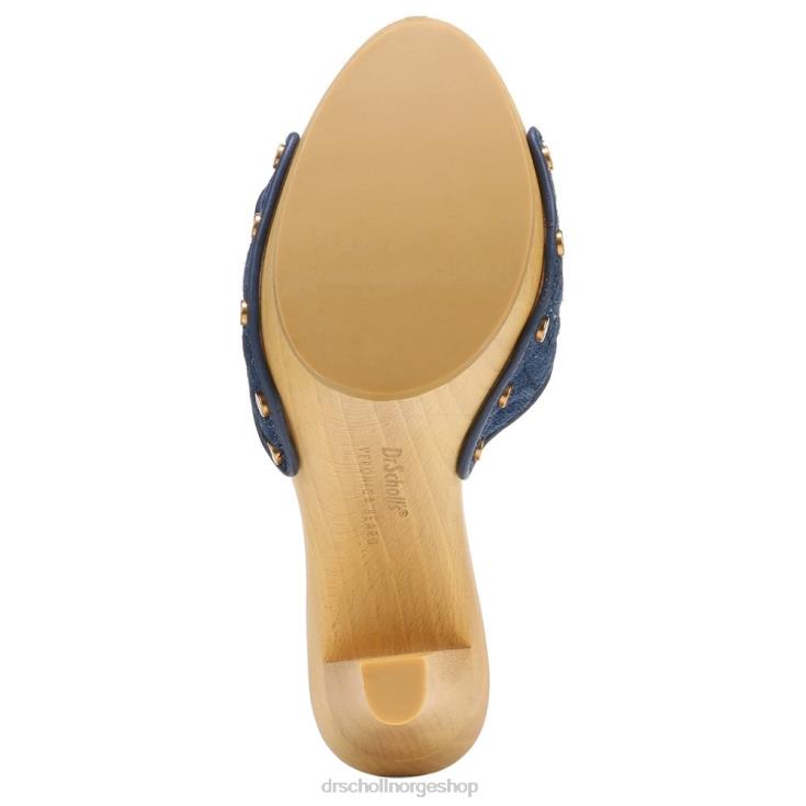 nei Dr. Scholl's x Veronica Beard unisex lolli sandal med høy hæl fjellblåt denimstoff 4266D114