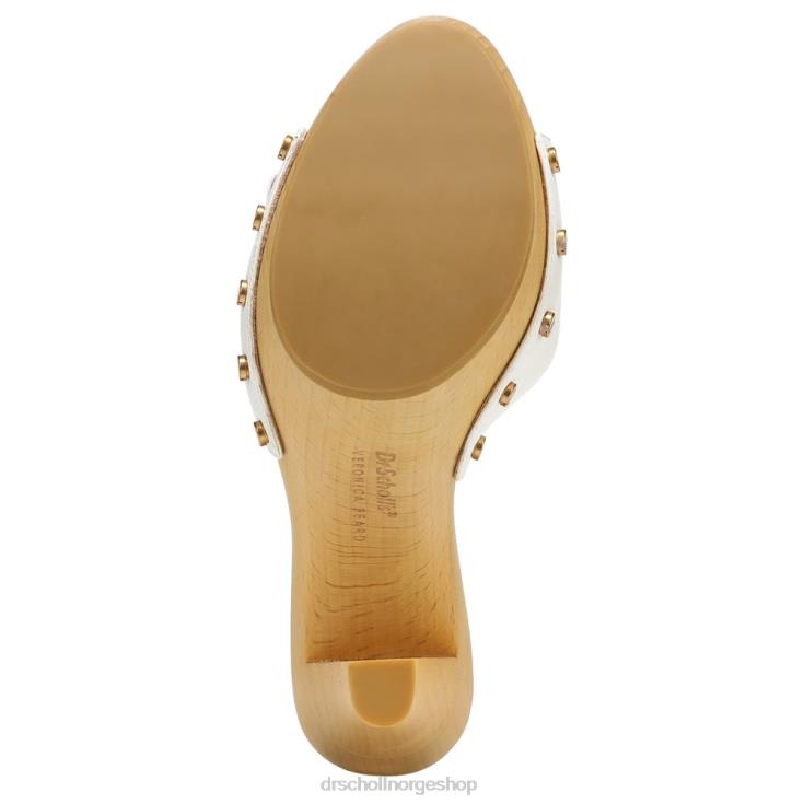 nei Dr. Scholl's x Veronica Beard unisex lolli sandal med høy hæl hvitt skinn 4266D115